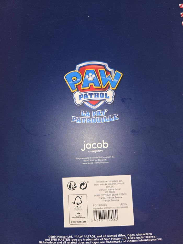 Cahier de texte Paw patrol - photo numéro 2