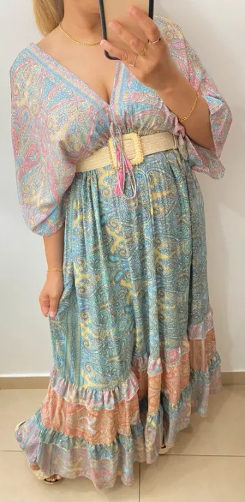Robe longue fluide agréable à porter Taille Unique