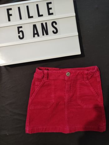 Jupe velours rouge