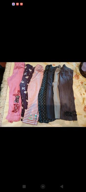Lot 7 leggings 18 mois