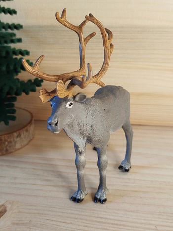 PAPO renne gris Figurine Animal de la forêt