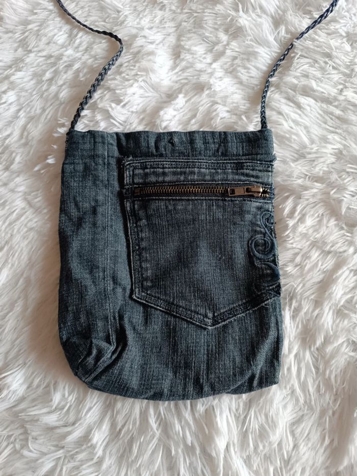 Sac bandoulière en jean (tressée) - photo numéro 2