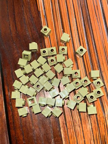 50 Brick Lego , Modified 1 x 1 x 2/3 with Open Stud