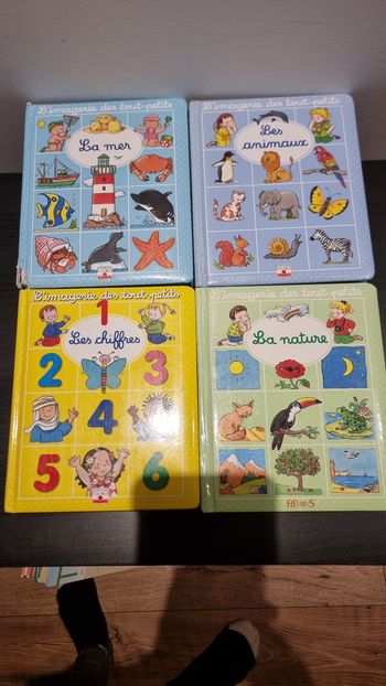 Lot livres L'imagerie des Tout-petits, Les chiffres, les animaux, la nature, la mer