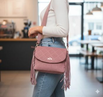 Sac a bandoulière rose poudré Neuf