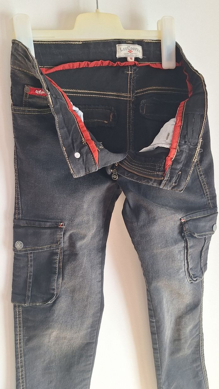Pantalon jeans noir en stretch - photo numéro 2