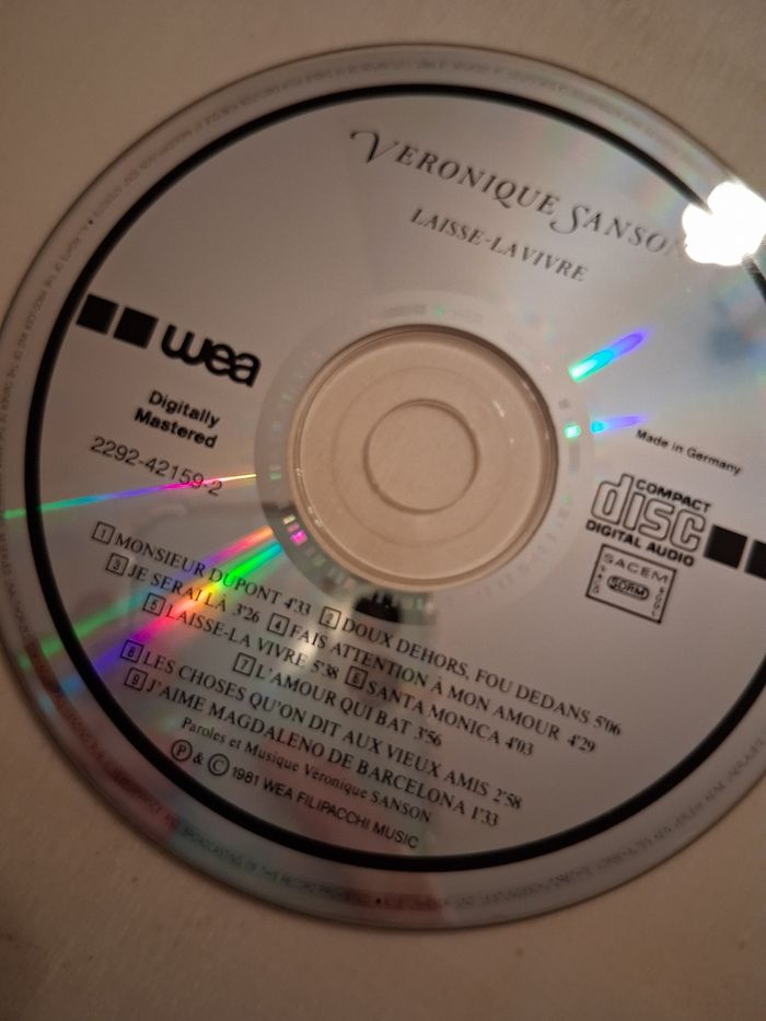 Cd musique Véronique Sanson laissez la vivre