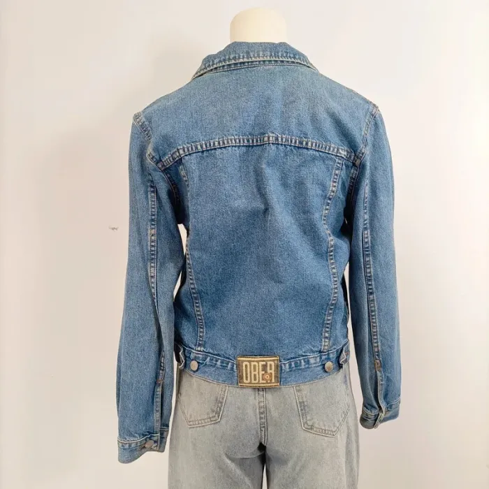 Veste en jean Ober - taille S - jean clair 100% coton bonne qualité A177 - photo numéro 4