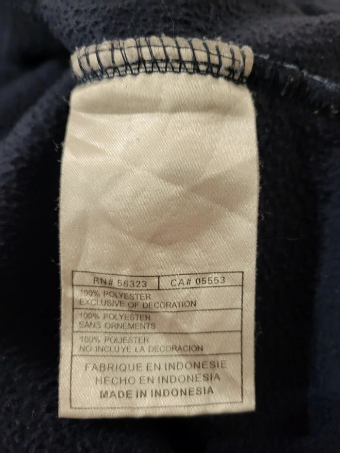Sweat à capuche / Hoodie Nike polaire vintage bleu marine logos brodés - XL - photo numéro 12