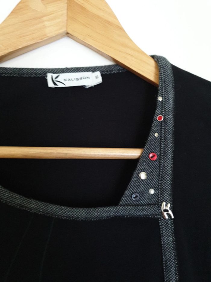 Top original manches longues strass - photo numéro 2
