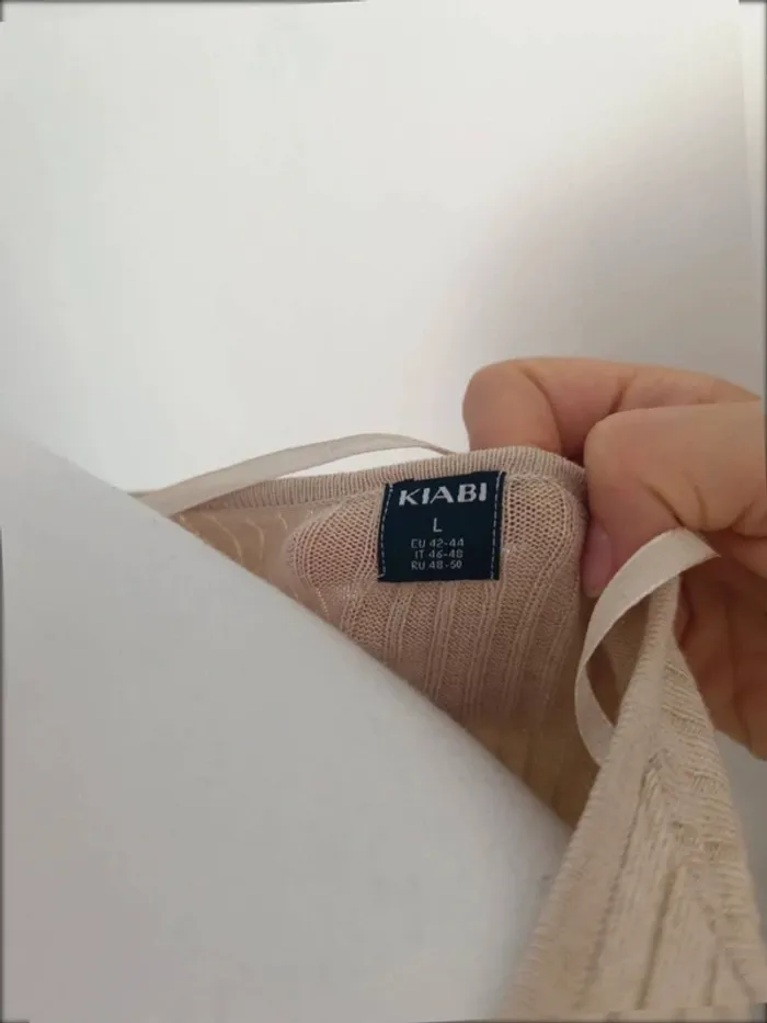 🤍 Robe longue côtelée beige KIABI – Taille L (42-44) - photo numéro 4