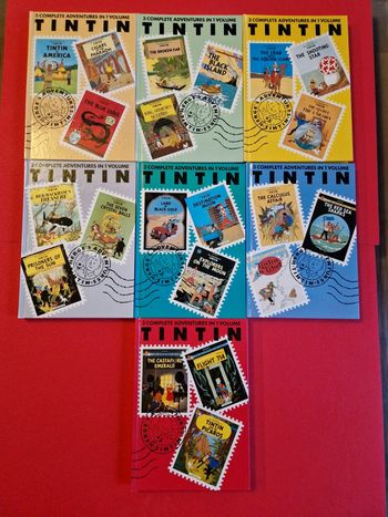 Lot de 7 bd  complète adventures tintin (anglais)