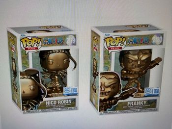 Funko pop OnePiece bronze édition limitée Nina Robin et Francky