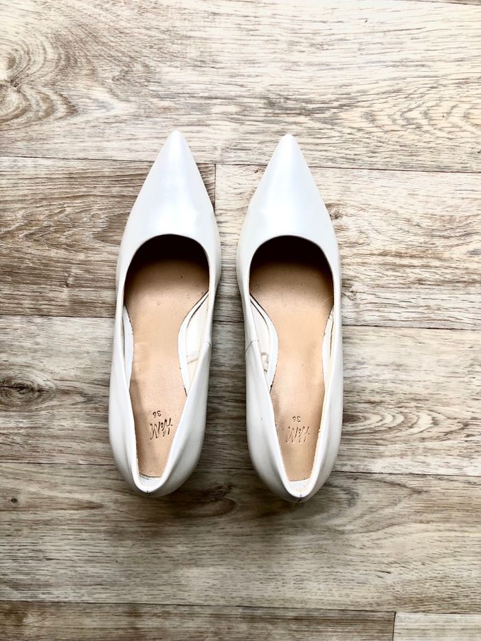 Escarpins • H&M • 36 • Blanche • Cuir synthétique - photo numéro 2