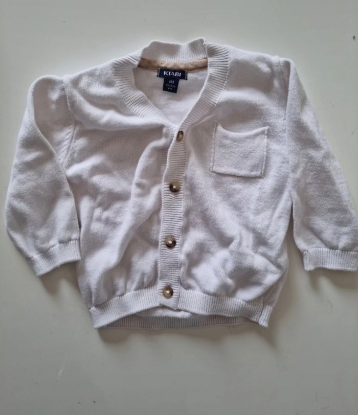 Gilet blanc 6 mois