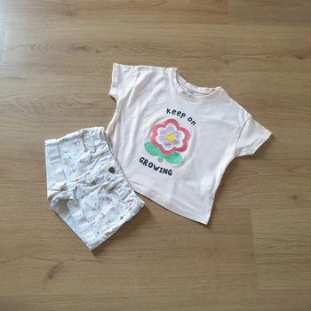 🩷 Ensemble tee-shirt MC short 3 ans Kiabi/Tape à l'œil #emyfleury_3ansfille