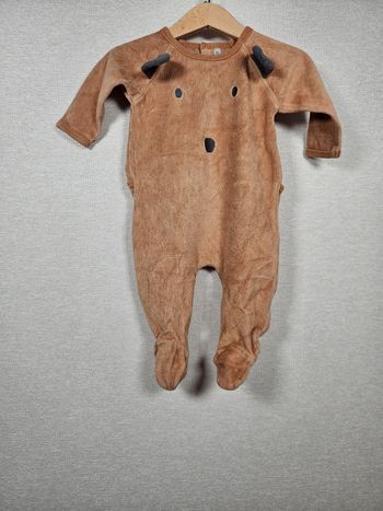 Pyjama velour ourson zeeman 62 cm 