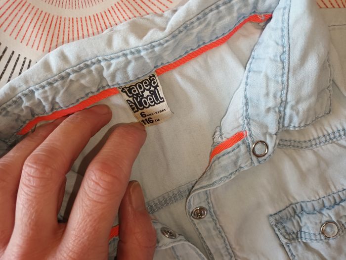 Chemise en jeans souple 👧 taille 6 ans - photo numéro 3
