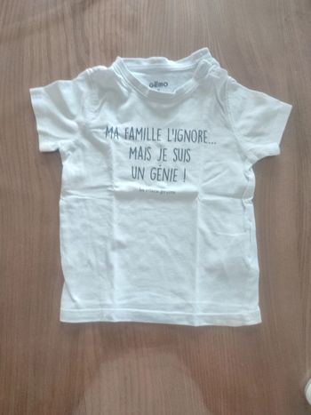 T-shirt manches courtes 18 mois