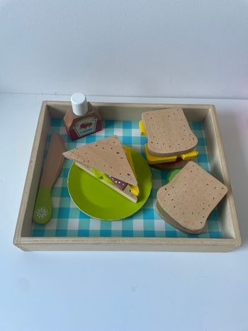 Set en bois de sandwich à préparer 