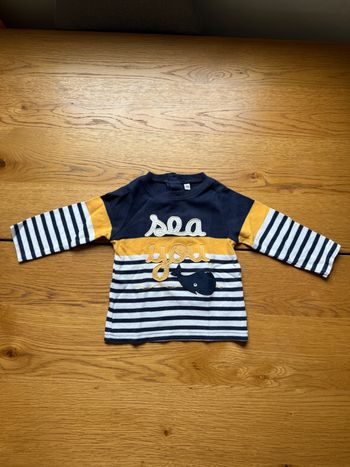T-shirt Manches Longues Sea You Baleine 12 Mois / 1 An – Très Bon État – Réduction sur Lot