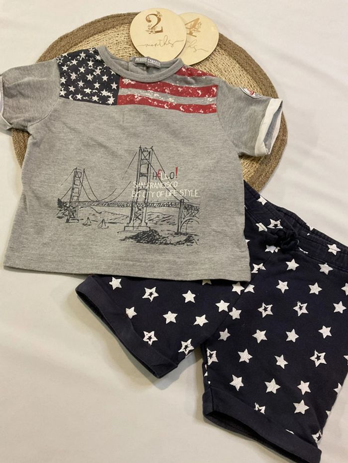 Ensemble été garçon teeshirt et short - photo numéro 3