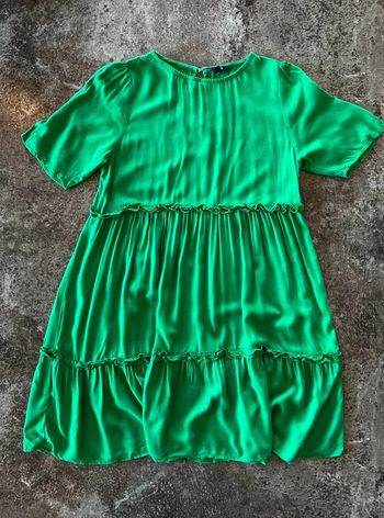 Robe verte femme Kiabi taille S Women green dress Grünes Damenkleid Abito verde donna