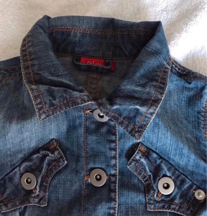 Bolero en jean manches courtes - taille 5 ans - Tissaia - photo numéro 4