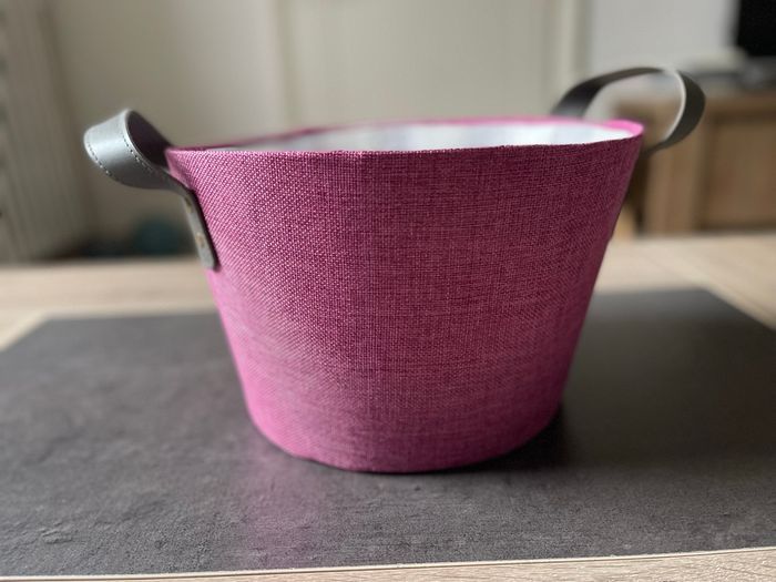 Panier rond rose tbe 30cm - photo numéro 2