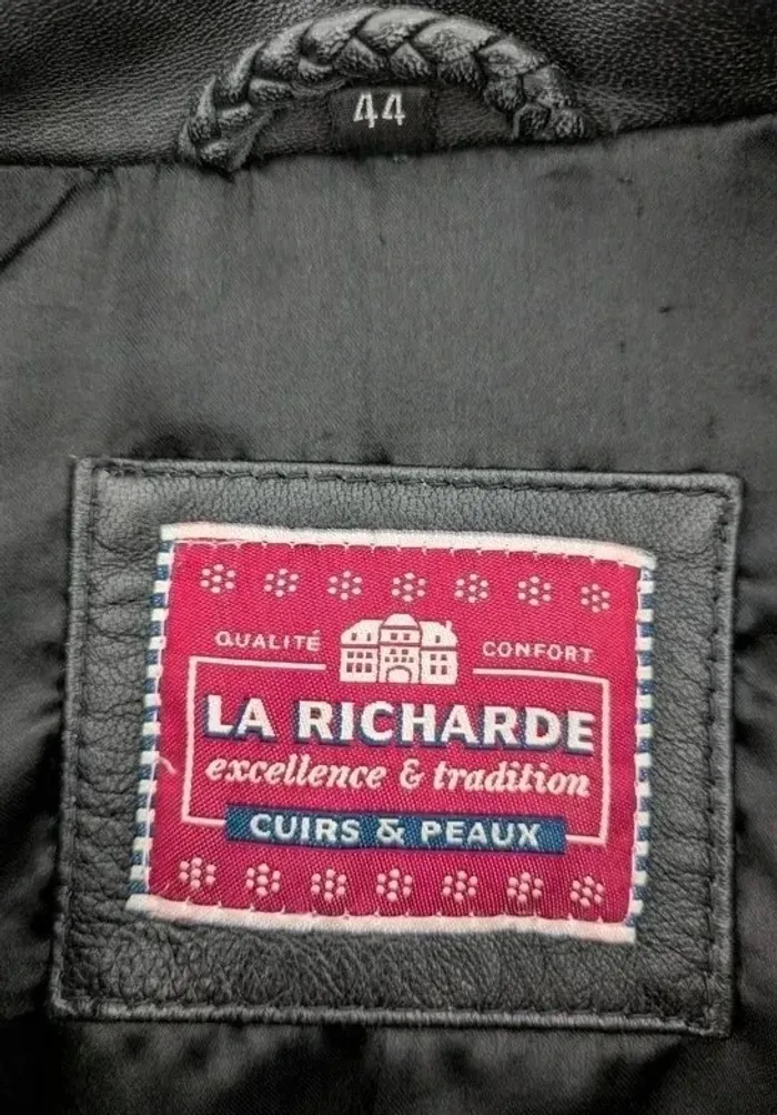 Blouson vintage en cuir agneau - La Richarde - taille 44 - photo numéro 13
