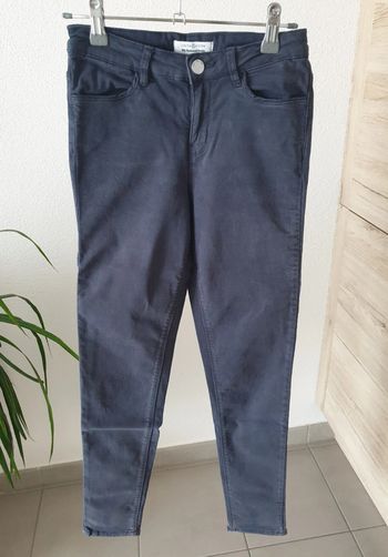 Pantalon skinny bleu marine taille haute