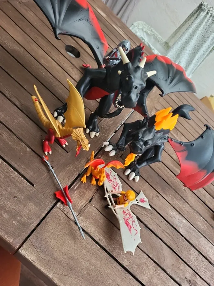 Lot Playmobil Dragon.