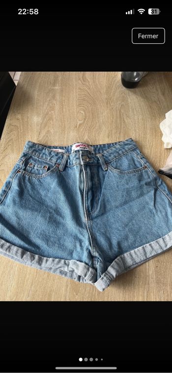 Short en jeans