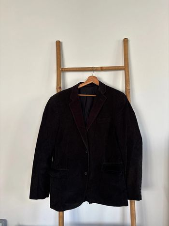 Veste noire en velours côtelé Brice taille 56