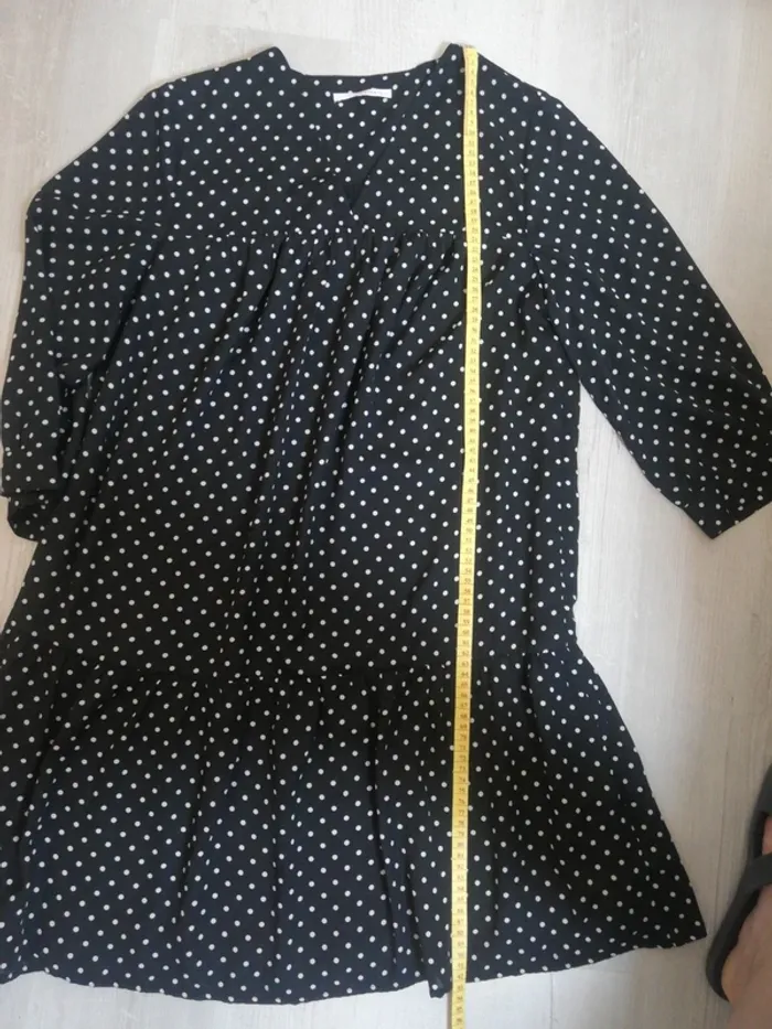 Robe manches longues noir et blanc camaieu - photo numéro 8