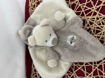 Doudou Ours/ Lapin Plat Blanc et Beige Nv Simba
