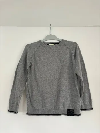 Pull gris Verbaudet taille 8 ans, 100% coton