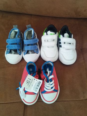 Lot de 3 paires de baskets garçon 20