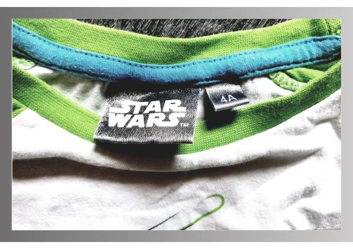 Tee-shirt Star Wars Yoda blanc/vert garçon 4 ans - photo numéro 3