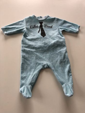 Dors bien bleu en velours Like Dad 3 mois