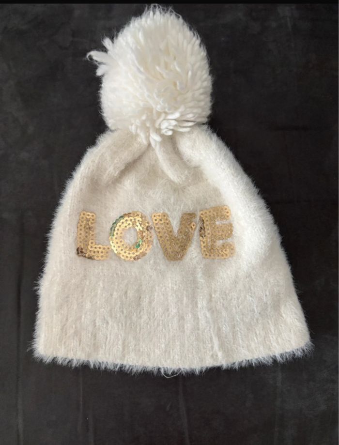 Bonnet chaud fille 50 cm 3/4 ans neuf