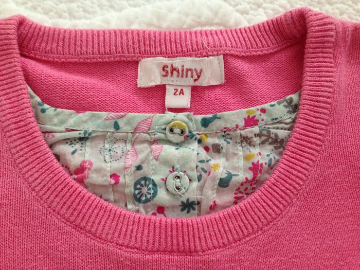 Pull Fantaisie Manches Longues Rose - photo numéro 2