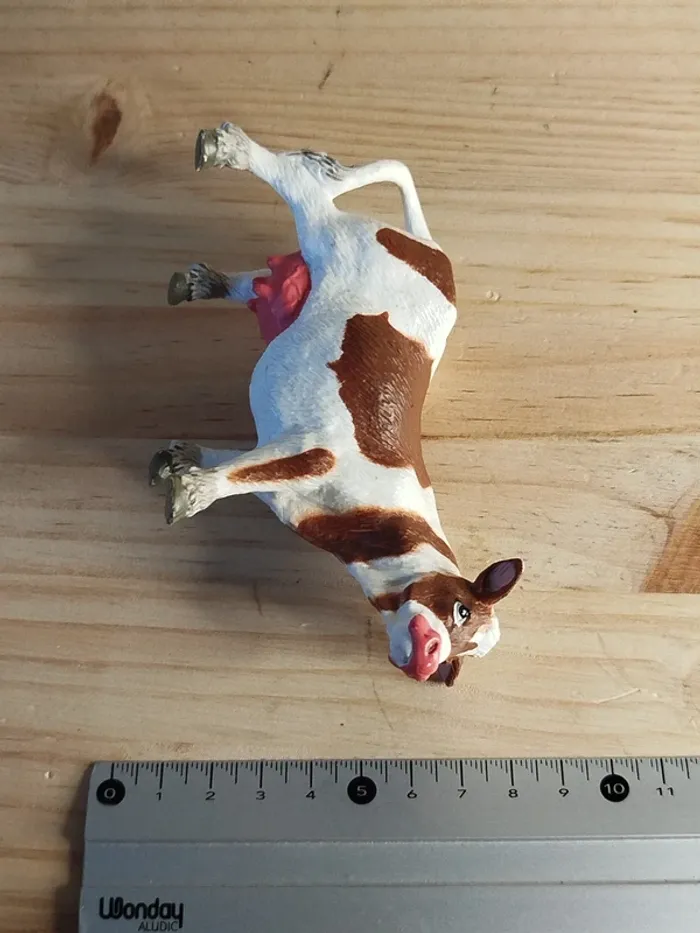 Delta sport vache marron et blanche Figurine animal de la ferme - photo numéro 5