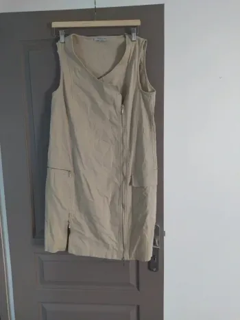 Robe portefeuille beige taille 42 chic- mesures en description