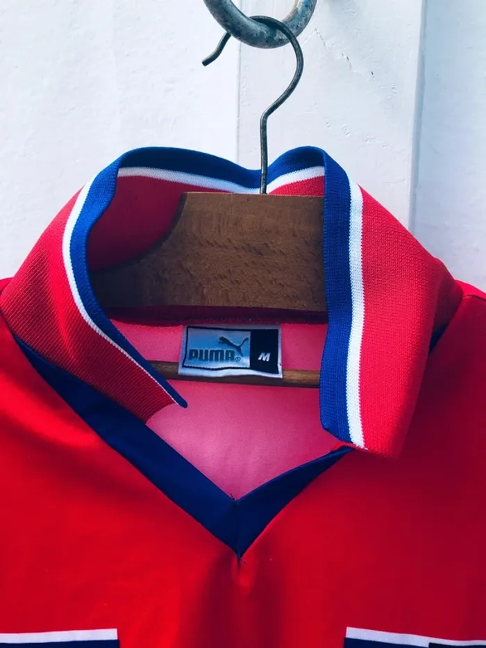 Puma red Rare Czech Republic soccer jersey 1998-2000 Mens M - photo numéro 9