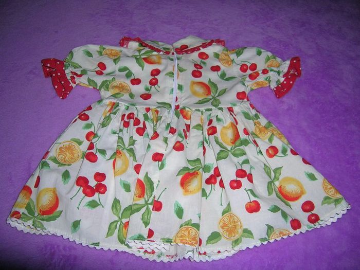 robe imprimée cerises et agrumes bas portefeuille 6 mois - photo numéro 6