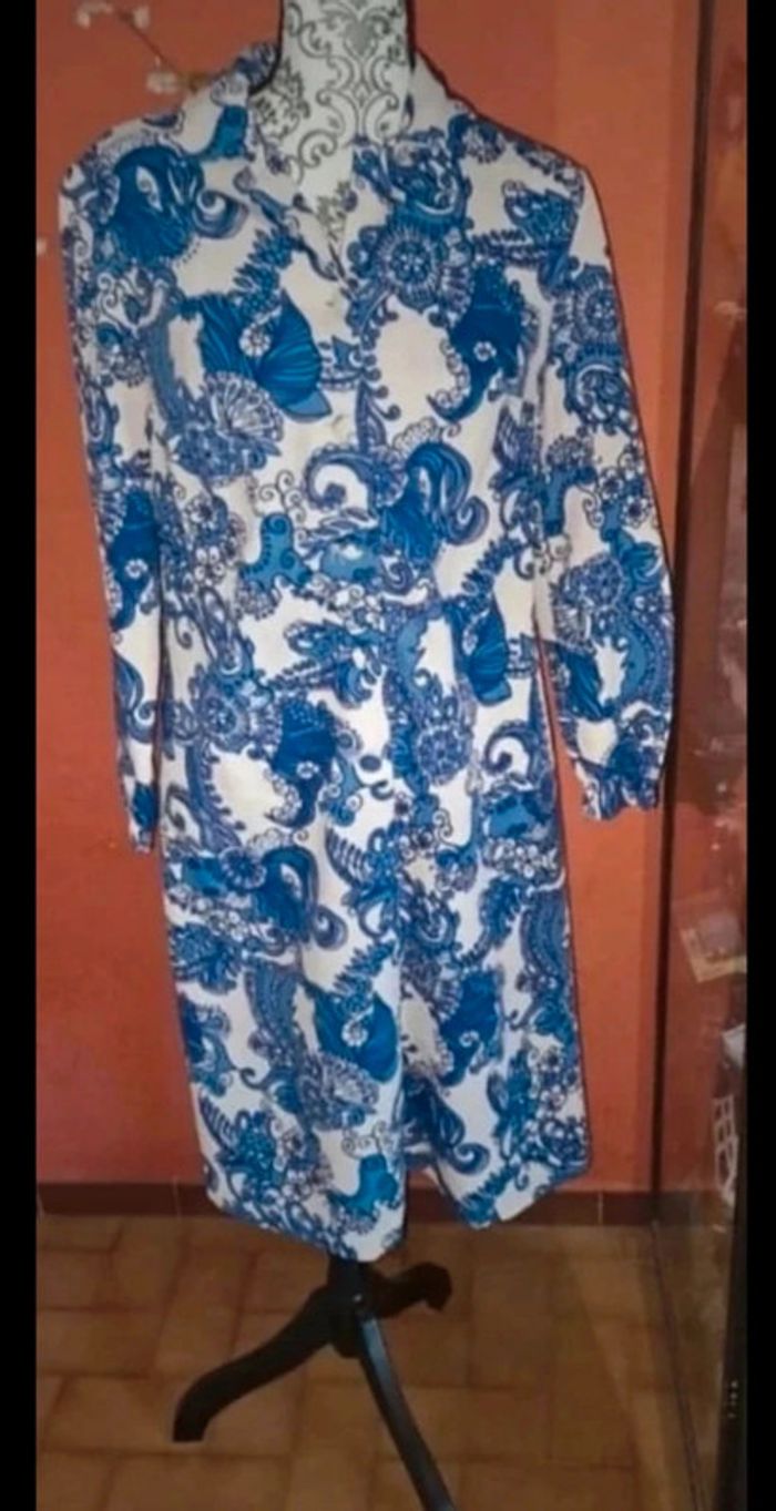 Robe bleu vintage T38 - photo numéro 3