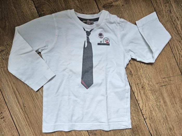T.shirt manches longues blanc Grain de blé 18 mois