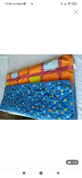 Sac de couchage multicolores très bon état