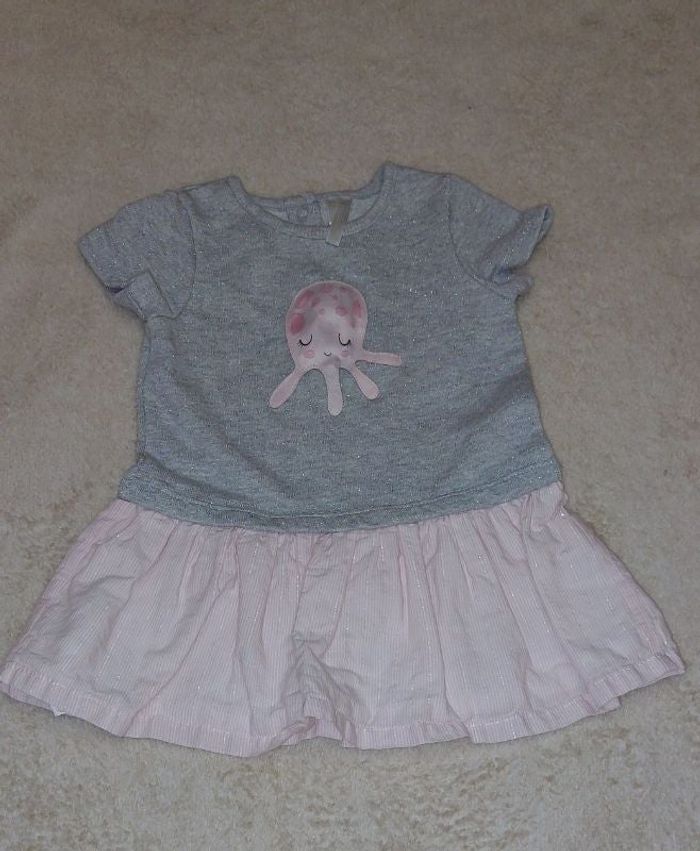 Robe manches courtes bébé fille 6 mois